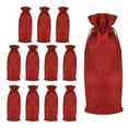 thumbnail image 3 of 12 bolsas de Arpillera para botellas Macarena bolsas de regalo Reutilizables con cordón rojo, 3 of 8