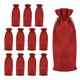 thumbnail image 3 of 12 bolsas de arpillera para botellas con cordón perfecl rojo, 3 of 8