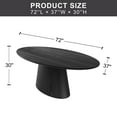 thumbnail image 3 of Eileen 72"x37"x30" Dining Table Oval Kitchen Table,Black, 3 of 5