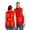Z4-Red winter coat, variant on Qetyuw Heated Vest Women Winter 3 Levels 8 Zones Electric Heating No Battery Puffer Vests Zip Up Stand Collar Down Coat with Pockets