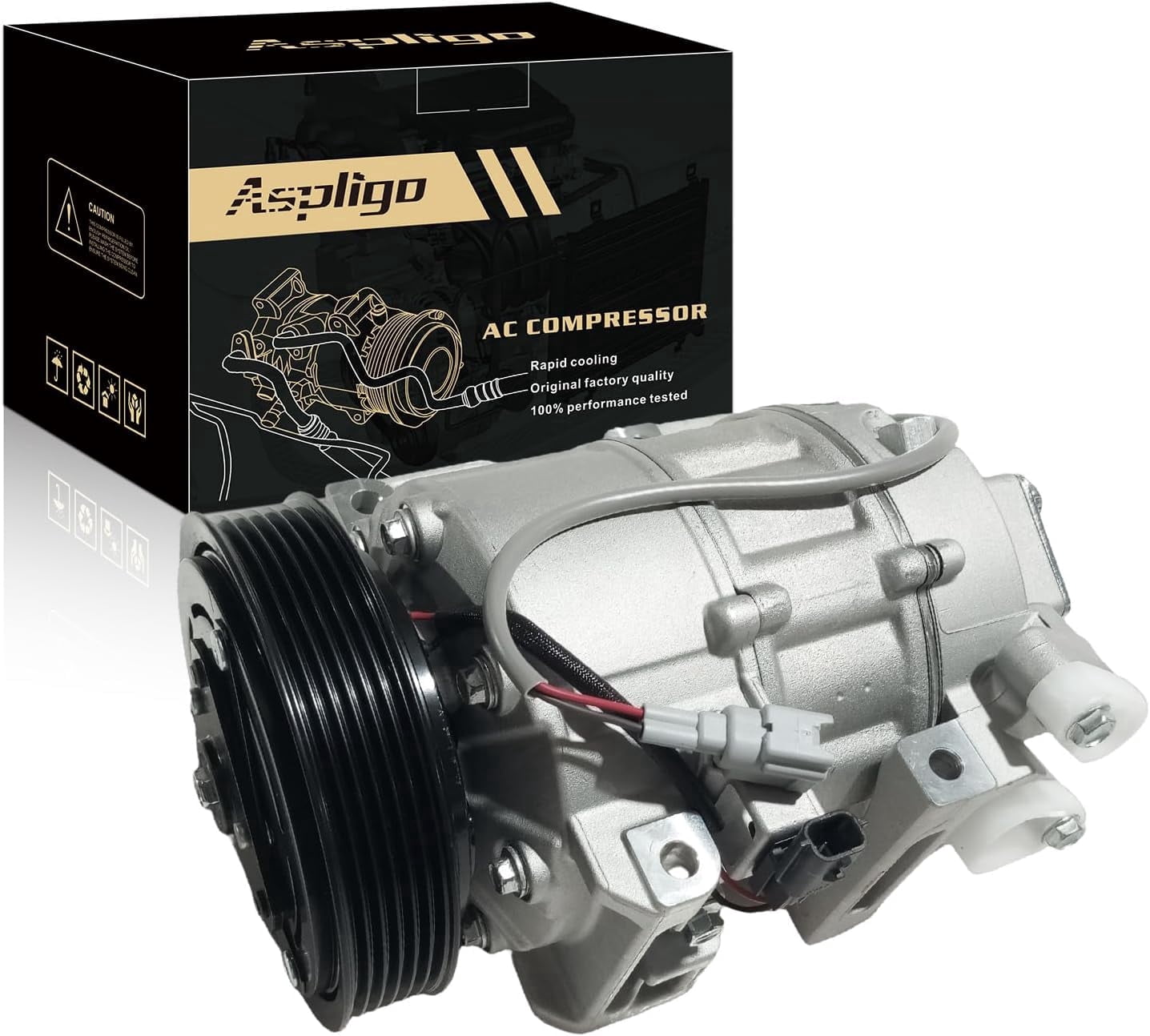 AC Compressor with A/C Clutch for Nissan Altima 2.5L L4 (2013-2018) & INFINITI QX60 2.5L (2018-2019) | CO 29073C, Replaces 926003TA0A | 115MM 6PK