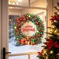thumbnail image 4 of Bell Wreath Christmas Wreath Window Clings, Static PVC Holiday Decals for Glass Doors, Windows, Storefronts, Mirrors, and Seasonal Party Decor, 4 of 6