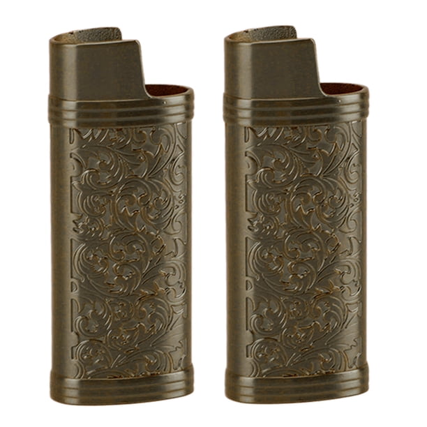 Funda para Encendedor de aleación de Zinc con Patrón Retro Funda Protectora Portátil con Protección Segura 2 uds ANGGREK Otros