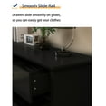 thumbnail image 3 of WIAWG Modern Mid Century 6 Drawer Dresser, Double Dresser Chest of Drawer for Bedroom Black, 3 of 7