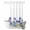 White Light Green Violet, variant on No Hook Shower Curtain, Blue Spring Floral Shower Curtains for Bathroom with See Through Top Window, Watercolor Flowers Summer Botanical Waterproof & Washable Bath Curtain Stand Up Stall 36"x72"