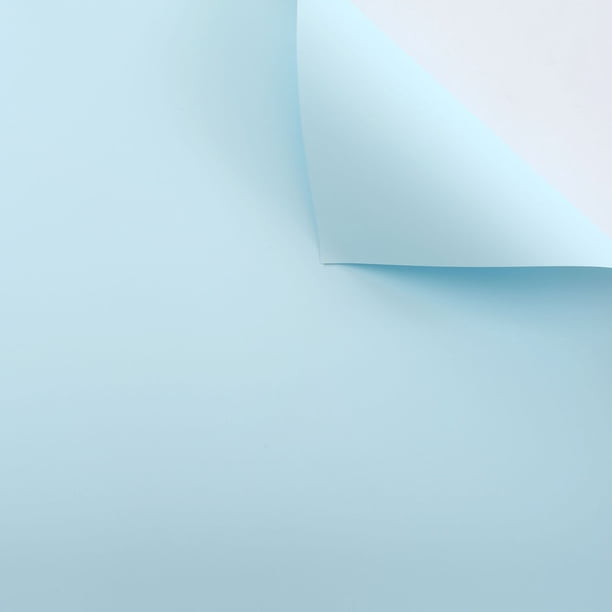 Nvzi matte solid color paper thickened opaque flower packaging paper, single color candy colored Eurasian paper, bouquet packaging paper (sky blue)