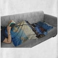 thumbnail image 6 of Shipwreck Soft Flannel Fleece Throw Blanket, Yacht in the Sea Surrounded by Ledge Rocks Coastal Incident Shroud Crash Scene, Cozy Plush for Indoor and Outdoor Use, 50" x 60", Blue Brown, by Ambesonne, 6 of 6