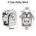 thumbnail image 3 of LAICAIW Pulley Block U Type Single Wheel Pulley Roller 304 Stainless Steel Loading 771lb/350kg 360 Degree Rotation Grooved Wheel (2), 3 of 7