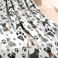 thumbnail image 3 of Schnauzer Dogs with Paw Blanket,Comfortable Soft Flannel Throw Blanket,All Season,Warm Lightweight Blankets for Sofa Bed Couch Living Room Chair,40"x50"(100x130cm), 3 of 4