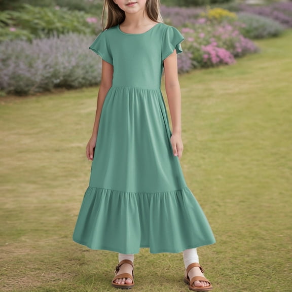 Girls Holiday Dresses Casual Birthday Dress Girls Kids Girls' Special Occasion Dresses 8-9 Years