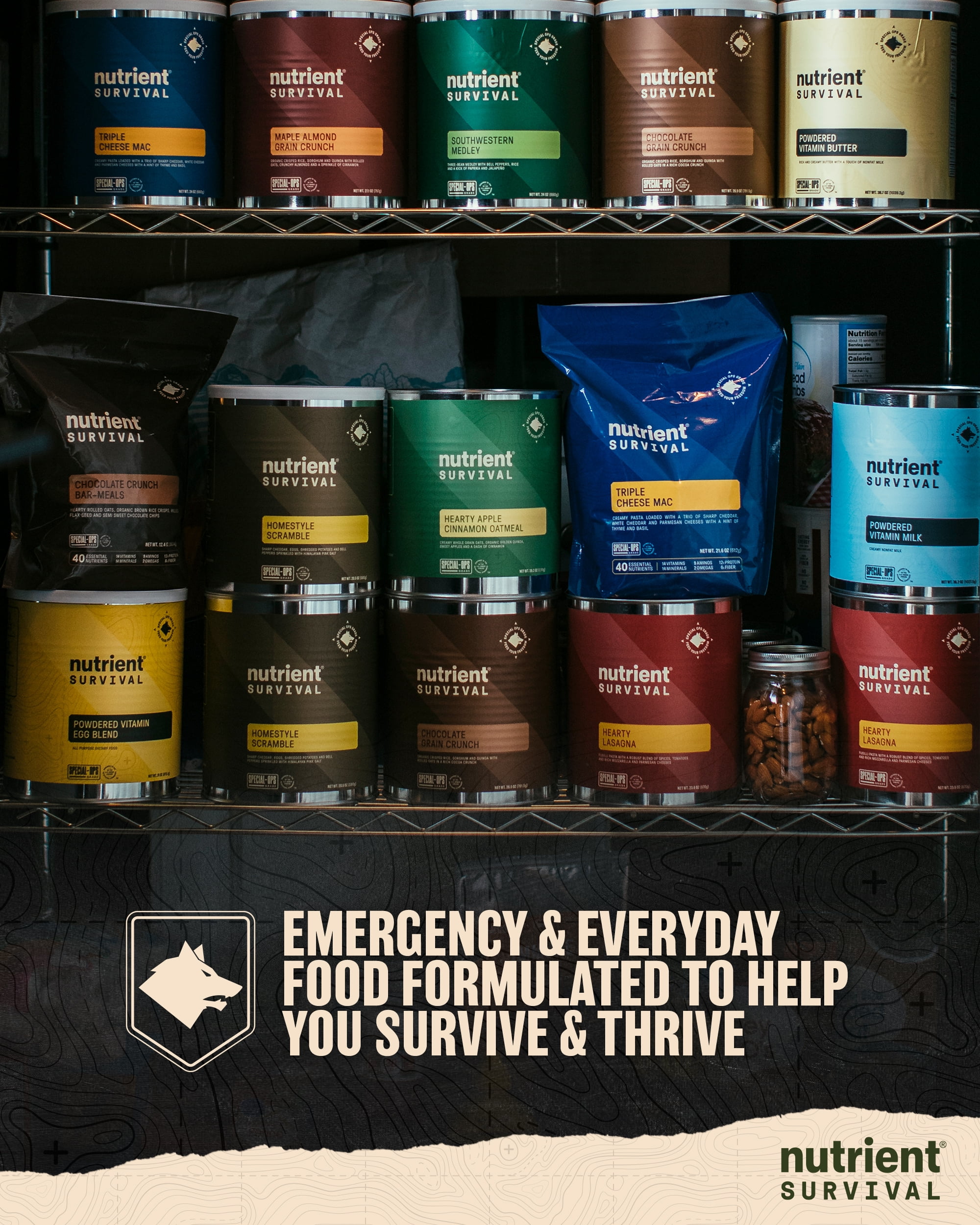 Nutrient Survival 14-Day Emergency Food Supply FREE 5 Gal Bucket