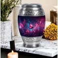 thumbnail image 7 of Butterfly Tiny Urns For Adult Brother - Funeral Urns For Male And Female - Blue Cremation Urn For Men & Women - Large Decorative For Human Remains - Pink Mini Urn For Mom & Dad, Set Of 4 (10&3) Inch, 7 of 7