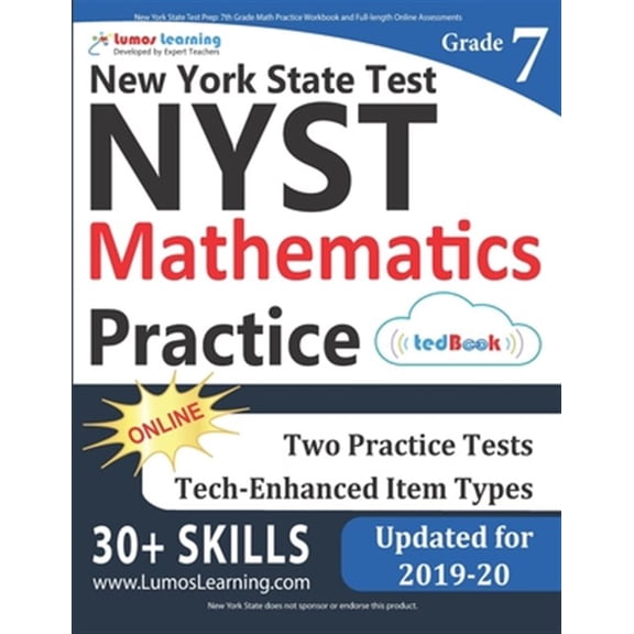 Pre-Owned New York State Test Prep: 7th Grade Math Practice Workbook and Full-length Online Assessments: NYST Study Guide: 9 (NYST by Lumos Learning) Paperback