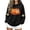 Black sweatshirt for women #2, variant on DeeHomeMo Women's Fall Sweatshirt Crew Neck Long Sleeve Pullover Loose Fit Casual Top with Pumpkin and Sleeve Print Black,L