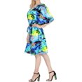 thumbnail image 2 of HAPPY BAY Women's Summer Loungewear Relaxed Fit Caftan Mini Casual Sundress 2X-3X Blue Horizon_AC739, 2 of 4