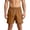 Brown, variant on Men's Hiking Shorts Quick Dry Lightweight Gym Running Shorts Side Split Casual Drawstring Shorts with Zipper Pockets
