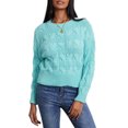 thumbnail image 1 of xiaxaixu Pull Rétro en Tricot Torsadé pour Femmes Couleur Unie Manches Longues Pulls Col Rond Automne Hiver Mode Urbaine, 1 of 9