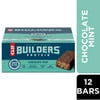 CLIF Builders - Chocolate Mint Flavor - Protein Bars - Gluten-Free - Non-GMO - Low Glycemic - 20g Protein - 2.4 oz. (12 Count)