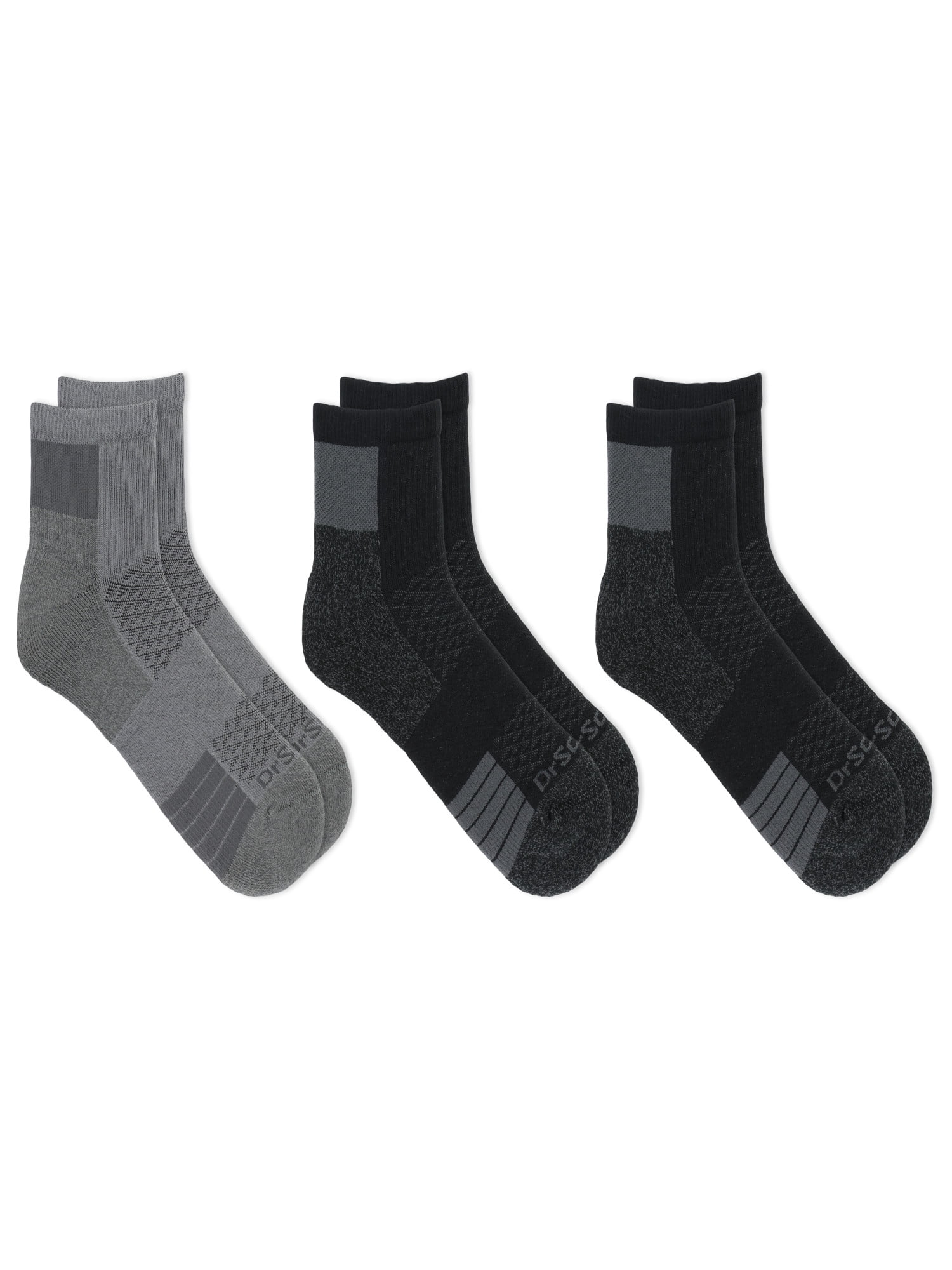 Dr. Scholl's Men's Ankle Socks, 3-Pack, For Plantar Fascia Support