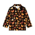 thumbnail image 4 of Psesaysky Girls Funny Rooster Farmhouse Print Fleece Long Sleeve Shirts Soft Half Zip Pullover Sweatshirt Stand-up Collar Kids Athletic Winter Jacket 10-11 Years, 4 of 6