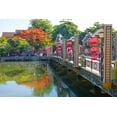 thumbnail image 2 of Norring, Tom 14x11 White Modern Wood Framed Museum Art Print Titled - Vietnam-Hoi An bridge over the river with reflections and silk lamps, 2 of 4