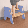 thumbnail image 6 of Wooden Step Stool, Toddler Kitchen Stool Helper Bathroom Portable Pine Wood Anti-slip Foot Stools Step Ladder Adults Kids, 6 of 12