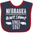 thumbnail image 3 of Inktastic Nebraska Awesome Since 1867 Boys or Girls Baby Bib, 3 of 4