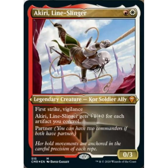 MtG Commander Legends Mythic Rare Akiri, Line-Slinger (Etched Foil) #515