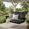 thumbnail image 6 of Fortune Candy HDPE Porch Swing with 18/8 Stainless Steel Bolts, Heavy Duty 1200 lbs, for Outdoor, Garden, Yard, Black, 6 of 7