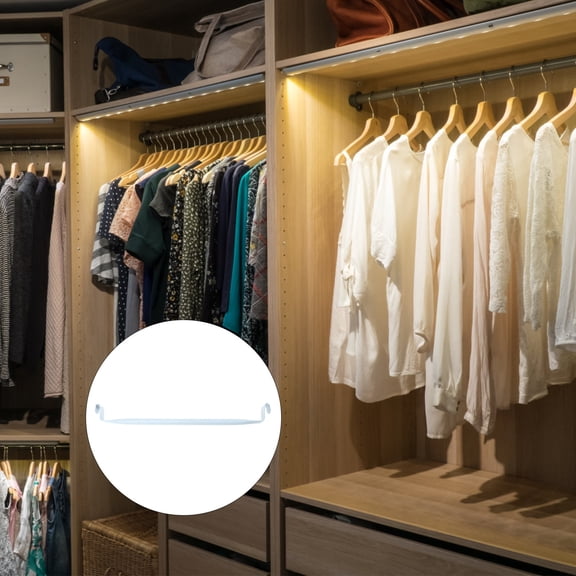 EXHUMKY 6-Pack White Clothes Hangers for Home Storage and Organization, Closet Rack Organizer