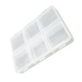 thumbnail image 4 of maskred Pill Case Transparent 6 Grids Storage Tablet Dispenser Jewelry Ring Necklace Organization Containers Accessories, 4 of 6