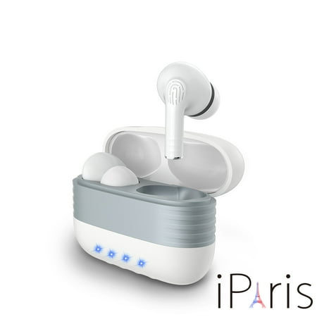UPC: 0785939525755 | iParis NEW Wireless Earbuds  Bluetooth 5.0 Headphones with Charging Case  Hands-Free Headset with Noise Cancellation Mic  Touch Control  35 Hours Playback for iPhone and Android