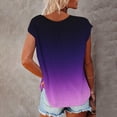 thumbnail image 5 of T Shirts For Women Womens Tops Hat Sleeve Vest V Neck Printed Casual Loose Top T Shirt, 5 of 6