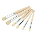 thumbnail image 1 of Cepillos de Plantilla de Madera de 6 Piezas Set de Cepillo de Plantilla Ergonómica Pinta de Cerebros de Cerdas para Acuarela Pinta de Artesanías de Bricolaje, 1 of 7