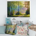 thumbnail image 3 of Designart 'Subtle Sunset Light Through The Trees I' Traditional Framed Art Print, 3 of 4