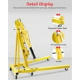 thumbnail image 4 of JoanKaren Hydraulic Engine Hoist,2 Ton Max,Heavy Duty Cherry Picker with 6 Steel Caster,Yellow, 4 of 6