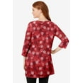 thumbnail image 2 of Woman Within Plus Size Perfect Printed Three-Quarter-Sleeve Scoopneck Tunic, 2 of 6