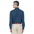 thumbnail image 2 of Harriton M550T Men's Tall Long Sleeve Denim Shirt-Dark Denim-XLT, 2 of 2