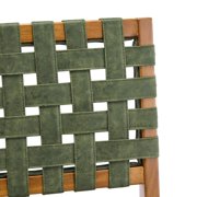 Christopher Knight Home Rustic PU Upholstered Barstools, Rivet Accents, Solid Wood Frame, Green, Set of 2
