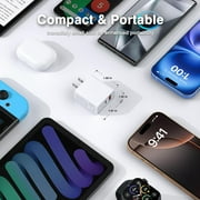 Iphone 11 Fast Charger[MFI Certified],Dual Port USB C +USB A Wall Charger Adapter with 6ft Lightning Cable Compatible for IPhone 14/13/12/Mini/ Pro/Pro Max/SE 2020/11/Pro Max/XS/XS Max/XR/8P