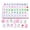 Pink Floral, variant on Mahjong Tile Set 160 Acrylic Engraved American Mahjong Game Sets | Pink Blossom Series 1.2” Mah Jongg Tiles with 6 Dice PU Bag Accessories Gifts for Majong Players Beginners