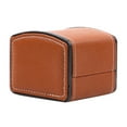 thumbnail image 2 of Caja de Reloj de material cuero , Organizador de Soporte de Almacenamiento, Joyero para Pendientes de Relojes lsera, Duradero marrón Yinane Caja de reloj negra, 2 of 8