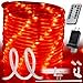 thumbnail image 3 of WYZworks 25 Pieds Lumière Extérieure LED Rouge - 8 Modes, Éclairage Extérieur Permanent Étanche avec Télécommande, Tube Flexible Transparent, Certifié ETL, Extérieur Patio de Noël Palmier Jardin Ambiant, 3 of 4