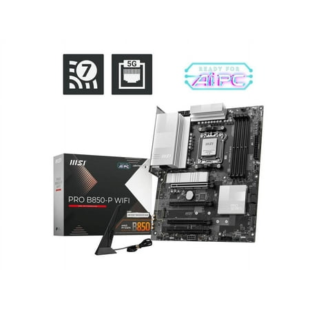 MSI - PRO B850-P WIFI (Socket AM5) AMD B850 ATX DDR5 Wi-Fi 7 Motherboard - Black