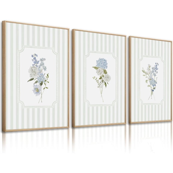 Watercolor Flower Wall Art Set of 3 Wildflower Floral Wall Decor Pictures Botanical Canvas Wall Art Vintage Prints Boho Flower Painting Minimalist Floral Poster for Room Bedroom 12x16 Inch Und