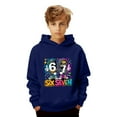 thumbnail image 2 of Boys Casual Hooded Sweatshirt with Fashion Graphic Print for Outdoor Activities and Daily Wear Soft Pullover Jacket for Kids, 2 of 4