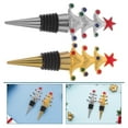 thumbnail image 4 of LOLIPPYY 2-Pack Holiday Wine Bottle Stoppers in Christmas Tree Design - Metal Sealers for Wine Preservation, Perfect Xmas and Thanksgiving Party Favors, 4 of 7