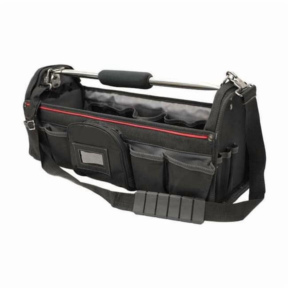 Westward Tool Tote, Black, Polyester, 23 Pockets 32PJ35