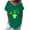 Green, variant on JeashCHAT Tshirts Shirts for Women Graphic Women's Casual V Neck Print Short Sleeve T-Shirt Top Blouse