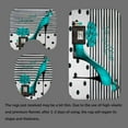 thumbnail image 4 of 4PCS Teal High Heels Shower Curtain Set, Hello Gorgeous Turquoise Rose Butterfly Lipstick Perfume Makeup Black and White Striped Polka Dot Modern Fashion Girl Bathroom Decor, Non-slip Bath Mat, 4 of 7